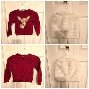 Cynthia Rowley Holiday Deer Set Size 2T